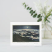 Moonlight boven de wolken op Mount Washington Briefkaart (Staand voorkant)