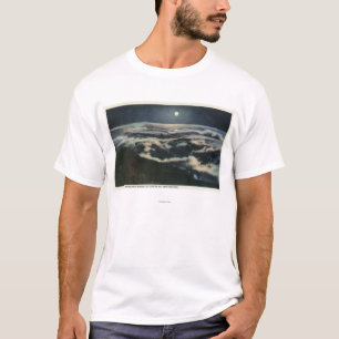 Moonlight boven de wolken op Mount Washington T-shirt