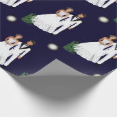 Moonlight bruid en bruidegom bruiloft cadeaupapier (Hoek)