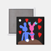 Moonlight Bunnies Magnet (Voorkant / Achterkant)