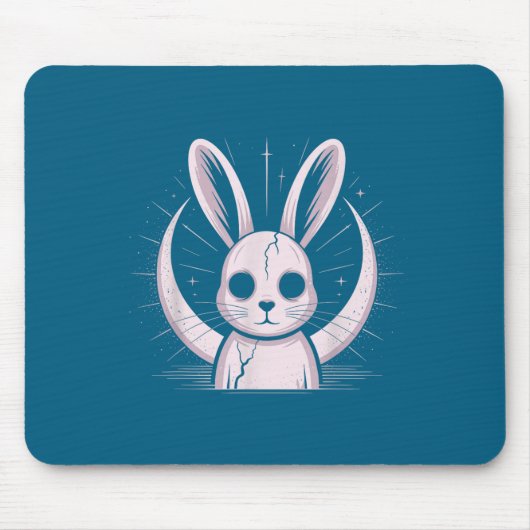 Moonlight Bunny Nge Alt Rabbit Horror Witch Moon C Muismat (Voorkant)