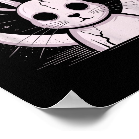 Moonlight Bunny Nge Alt Rabbit Horror Witch Moon C Poster (Hoek)