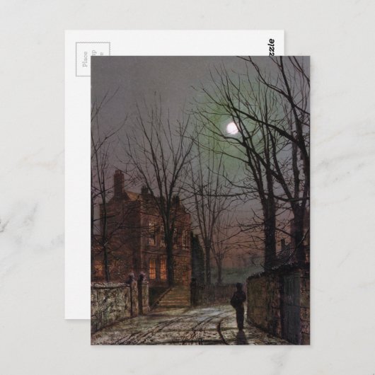 Moonlight by John Atkinson Grimshaw Briefkaart (Voorkant / Achterkant)