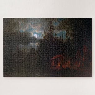 Moonlight Camp, Albert Bierstadt Legpuzzel