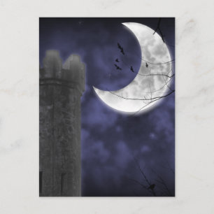 Moonlight Castle Gothic Fantasy Briefkaart