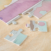 Moonlight Cats Puzzle – Five Black Cats Watercolor Legpuzzel (Zijkant)