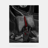 Moonlight Charcoal Book Lover Crimson Wall Art Acryl Bord (Voorkant)