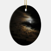 Moonlight Clouds Night Sky Keramisch Ornament (Rechts)