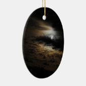 Moonlight Clouds Night Sky Keramisch Ornament (Rechts)