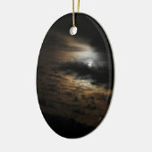Moonlight Clouds Night Sky Keramisch Ornament (Links)