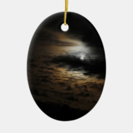 Moonlight Clouds Night Sky Keramisch Ornament