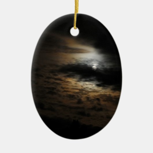 Moonlight Clouds Night Sky Keramisch Ornament (Voorkant)