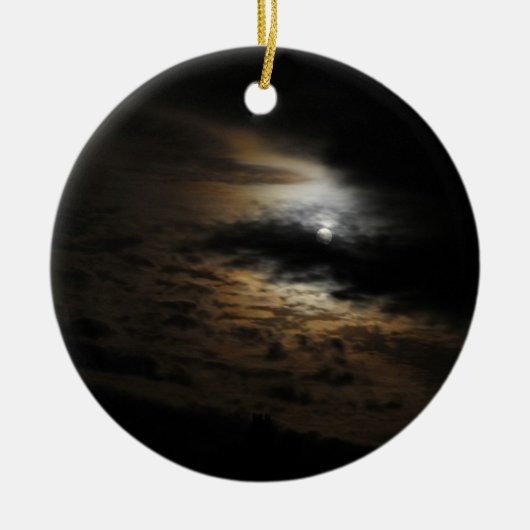 Moonlight Clouds Night Sky Keramisch Ornament (Voorkant)