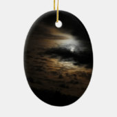 Moonlight Clouds Night Sky Keramisch Ornament (Achterkant)
