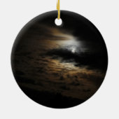Moonlight Clouds Night Sky Keramisch Ornament (Achterkant)