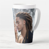 Moonlight Couple Love Mug – Romantic Digital Art Latte Mok (Rechterhoek)
