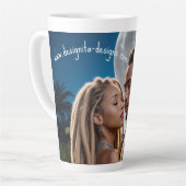 Moonlight Couple Love Mug – Romantic Digital Art  Latte Mok (Linkerhoek)