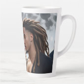 Moonlight Couple Love Mug – Romantic Digital Art Latte Mok (Rechts)