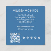 Moonlight Cute Charming Moon Social Media QR Code Vierkante Visitekaartje (Achterkant)