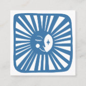 Moonlight Cute Charming Moon Social Media QR Code Vierkante Visitekaartje (Voorkant)