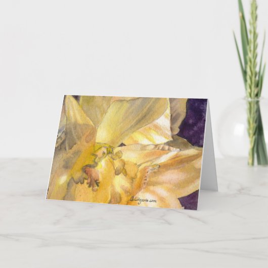 Moonlight Daffodils Greeting and Note Cards Kaart (Voorkant)