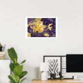 Moonlight Daffodils - Waterverf Poster afdrukken (Thuiskantoor)
