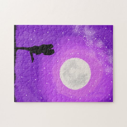 Moonlight Date Night Coule Paarse Starry Sky Legpuzzel (Horizontaal)