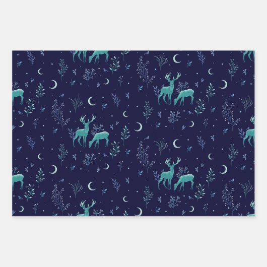 Moonlight Deer Inpakpapier Vel (Voorkant 3)