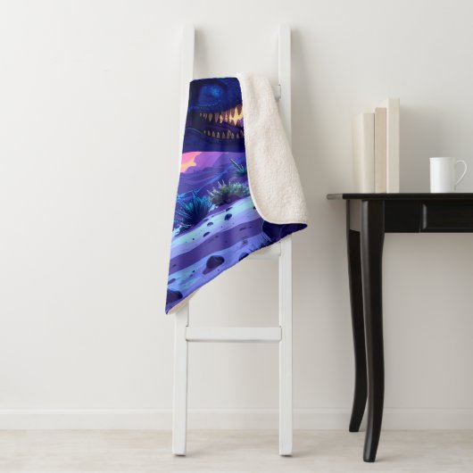 Moonlight Dino Sherpa Deken (In situ)