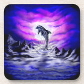 Moonlight Dolphin Bier Onderzetter (Voorkant)