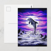 Moonlight Dolphin Briefkaart (Voorkant / Achterkant)