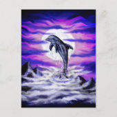 Moonlight Dolphin Briefkaart (Voorkant)