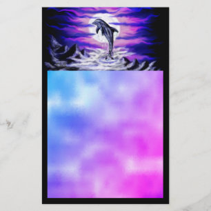 Moonlight Dolphin Briefpapier