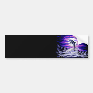 Moonlight Dolphin Bumpersticker