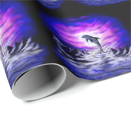 Moonlight Dolphin Cadeaupapier (Rol Hoek)