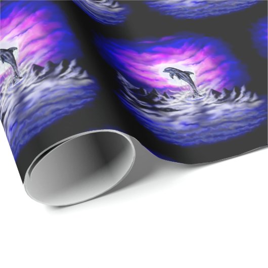 Moonlight Dolphin Cadeaupapier (Rol Hoek)