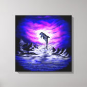 Moonlight Dolphin Canvas Afdruk (Voorkant)