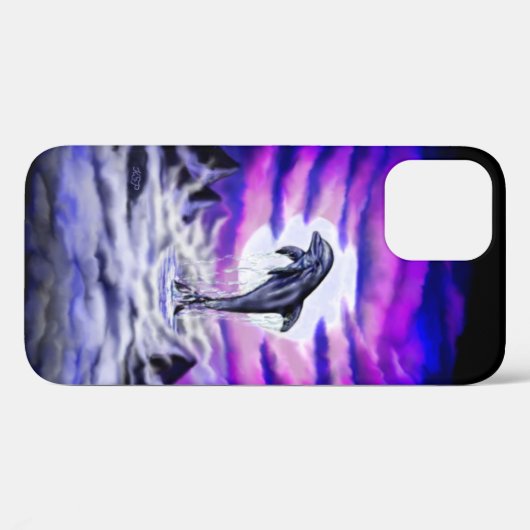 Moonlight Dolphin Case-Mate iPhone Case (Achterkant (horizontaal))