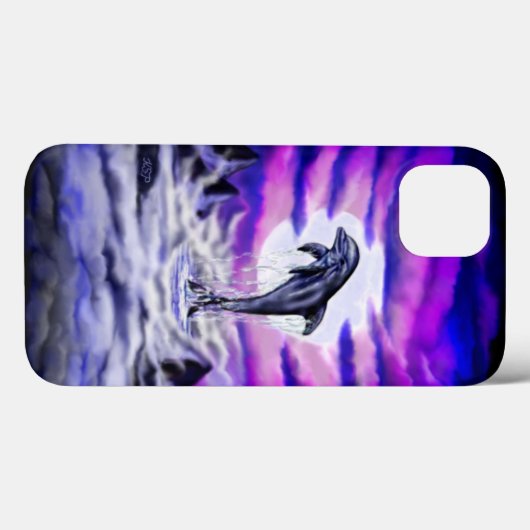 Moonlight Dolphin Case-Mate iPhone Case (Achterkant (horizontaal))