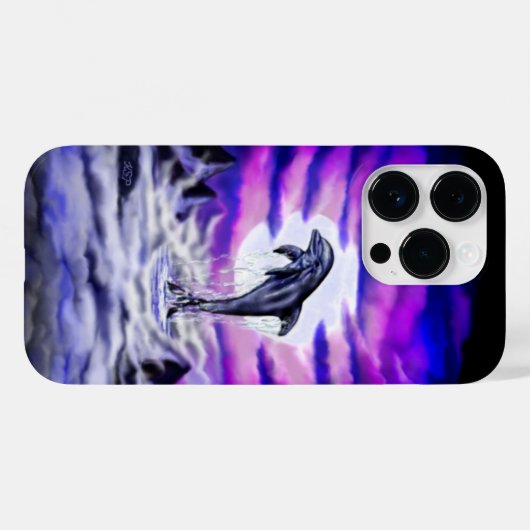 Moonlight Dolphin Case-Mate iPhone Case (Achterkant (horizontaal))