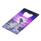 Moonlight Dolphin Creditkaart Flessenopener (Voorkant Gekanteld)