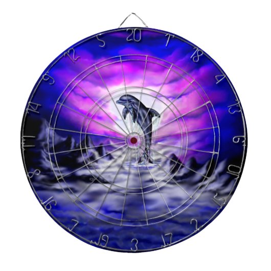 Moonlight Dolphin Dartbord (Voorkant)