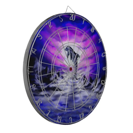 Moonlight Dolphin Dartbord (Voorkant Links)