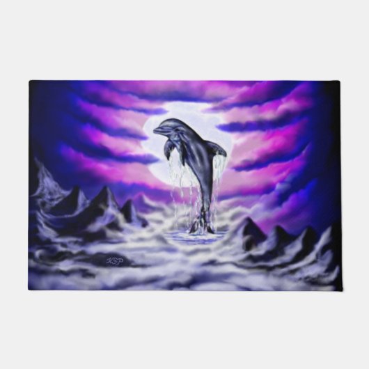 Moonlight Dolphin Deurmat (Voorkant)
