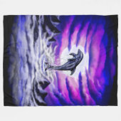 Moonlight Dolphin Fleece Deken (Voorkant (Horizontaal))