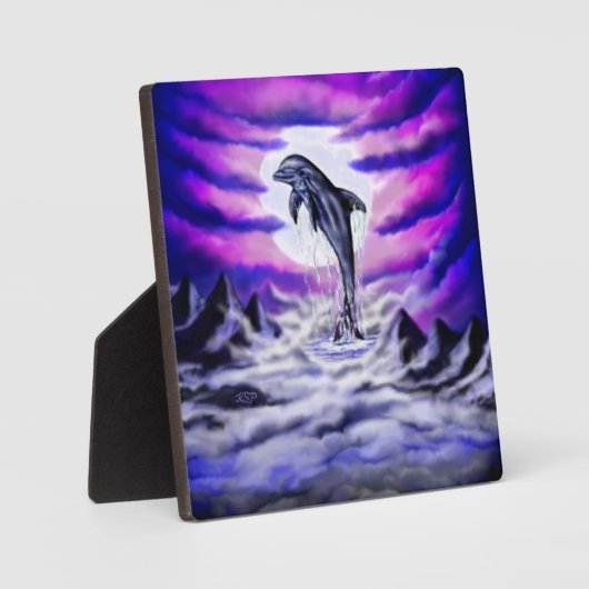 Moonlight Dolphin Fotoplaat (Voorkant)