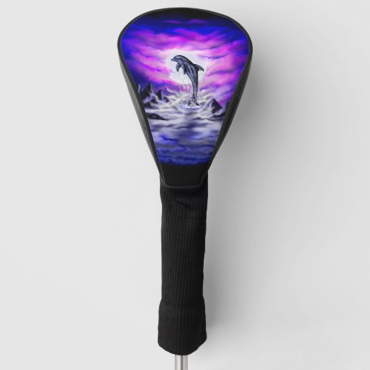 Moonlight Dolphin Golfheadcover (Voorkant)