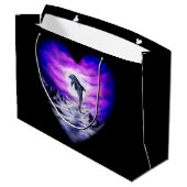 Moonlight Dolphin Heart Groot Cadeauzakje (Achterkant Gekanteld)