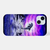Moonlight Dolphin iPhone 15 Case (Achterkant horizontaal)