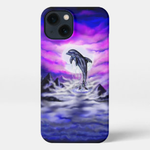 Moonlight Dolphin iPhone 13 Hoesje